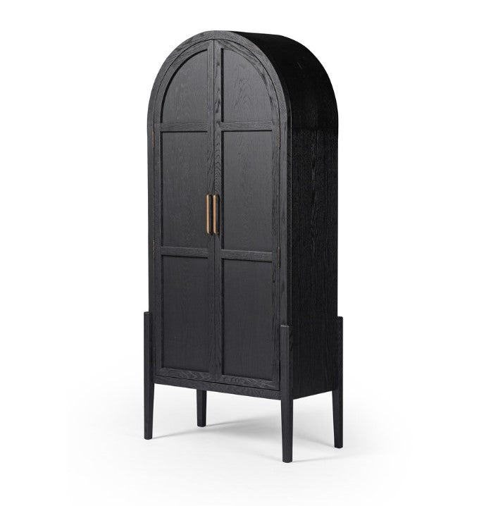 Thane Panel Door Cabinet - Drifted Oak Veneer
